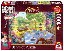 PQ Puzzle 1000 el. JUNE'S JOURNEY (Secret Puzzle) Herbatka w ogrodzie