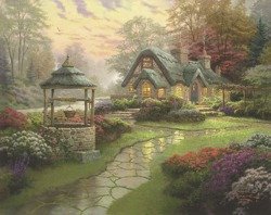 PQ Puzzle 1000 el. THOMAS KINKADE Dom ze studnią