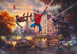 PQ Puzzle 1000 el. THOMAS KINKADE Spider-Man i przyjaciele (Marvel)