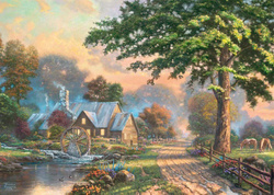 PQ Puzzle 1000 el. THOMAS KINKADE W starym młynie (drewniane)