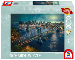 PQ Puzzle 2000 el. THOMAS KINKADE Światło księżyca nad Manhattanem / Nowy Jork / USA