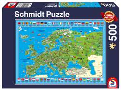 PQ Puzzle 500 el. Odkrywanie Europy