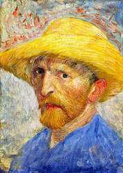 Puzzle 1000 el. Autoportret w słomkowym kapeluszu, Vincent van Gogh