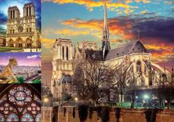 Puzzle 1000 el. Katedra Notre Dame / Paryż (kolaż)