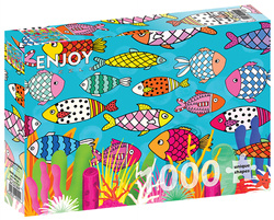 Puzzle 1000 el. Kolorowe ryby