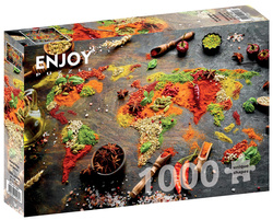 Puzzle 1000 el. Mapa świata z przypraw