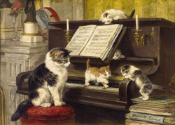 Puzzle 1000 el. Nauka gry na pianinie, Henriette Ronner-Knip