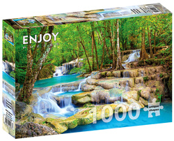 Puzzle 1000 el. Wodospady Erawan / Tajlandia