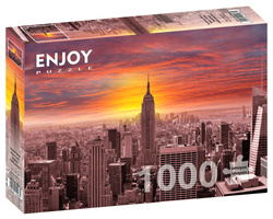 Puzzle 1000 el. Zachód słońca / Nowy Jork / USA