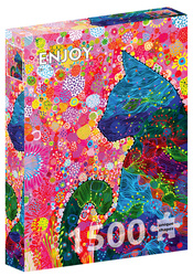 Puzzle 1500 el. Kolorowy kot