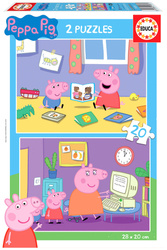 Puzzle 2 x 20 el. Świnka Peppa