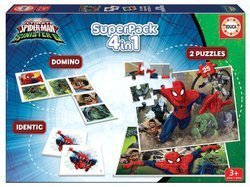 Puzzle 2 x 25 el. Spider-Man (Super zestaw 4 w 1)