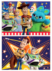 Puzzle 2 x 25 el. Toy Story 4 (drewniane)