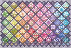 Puzzle 2000 el. Tęczowy patchwork