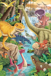 Puzzle 3 x 24 el. Dinozaury