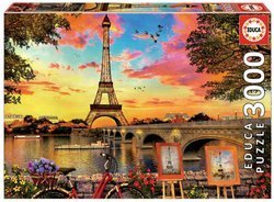 Puzzle 3000 el. Zachód słońca w Paryżu