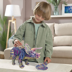 Puzzle 3D Dinozaury - Triceratops 67 el.