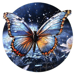 Puzzle drewniane / kolorowe - Motyl