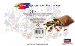 Puzzle drewniane / kolorowe - Słoń