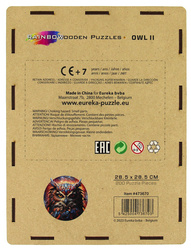 Puzzle drewniane / kolorowe - Sowa 2