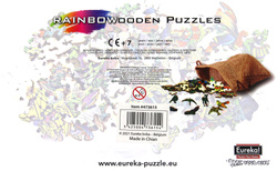 Puzzle drewniane / kolorowe - Sowa